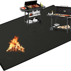 Under Grill Mat 90x48 Inch for Deck, Patio, Outdoor BBQ Grills - Fireproof & Waterproof