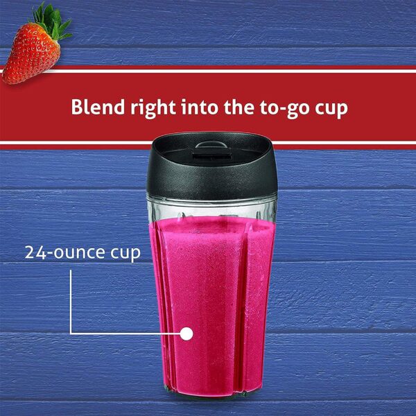 Oster Pro 1200 Blender, 6-Cup Glass Jar, 24-Ounce Smoothie Cup, 7 Speeds, Brushed Nickel - Image 4