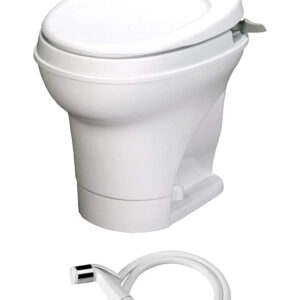 Aqua-Magic V RV Toilet Hand Flush with Hand Sprayer / High Profile / White – Thetford 31675