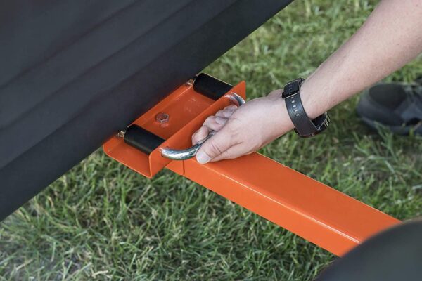 Agri-Fab Inc 45-0553, 1000-Pound, Poly Dump/Swivel Cart, Black/Orange - Image 3