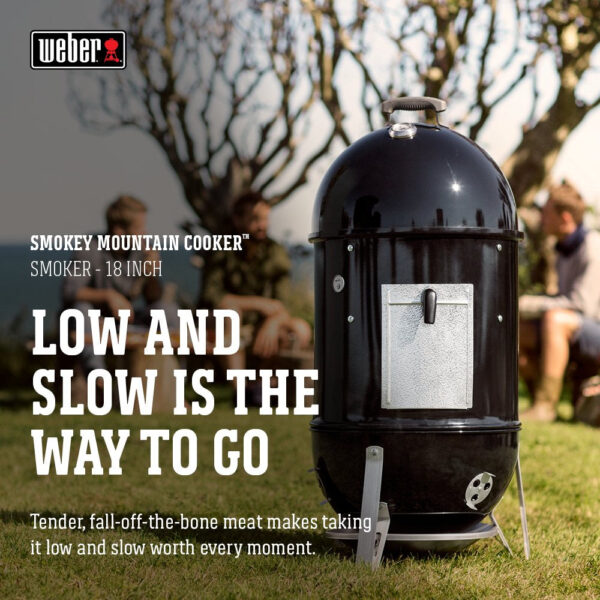 Weber Smokey Mountain Cooker Smoker (18.5 In.) - Image 11