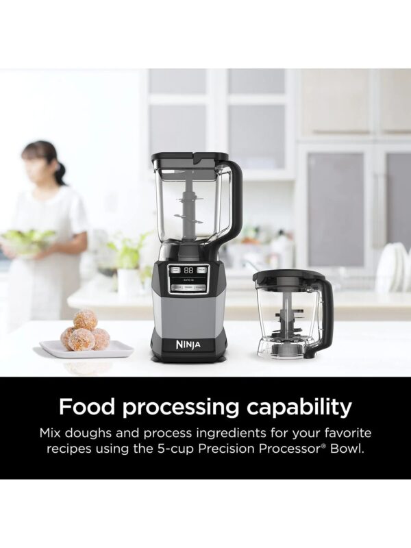 Ninja Compact Kitchen System, 1200W, Auto-iQ, 3-in-1 Blender, Processor & Ice Crusher with 72-oz. Pitcher & 18-oz. Cup, Grey - Image 5
