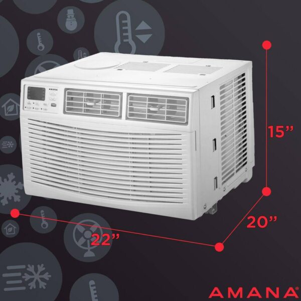 10,000 BTU 115V Window AC w/ Remote for Rooms upto 450 sq. ft. 24-Hour Timer 3-Speed Auto-Restart Digital Display White - Image 13