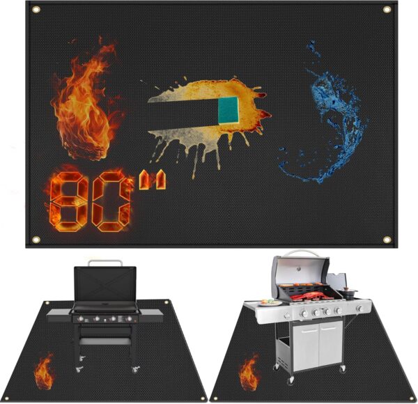 90x48 inch Extra Large Grill Mat for Outdoor Grill, Fireproof Deck Grill Mat - Image 7