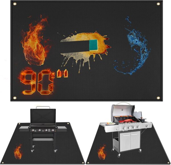 90x48 inch Extra Large Grill Mat for Outdoor Grill, Fireproof Deck Grill Mat - Image 9