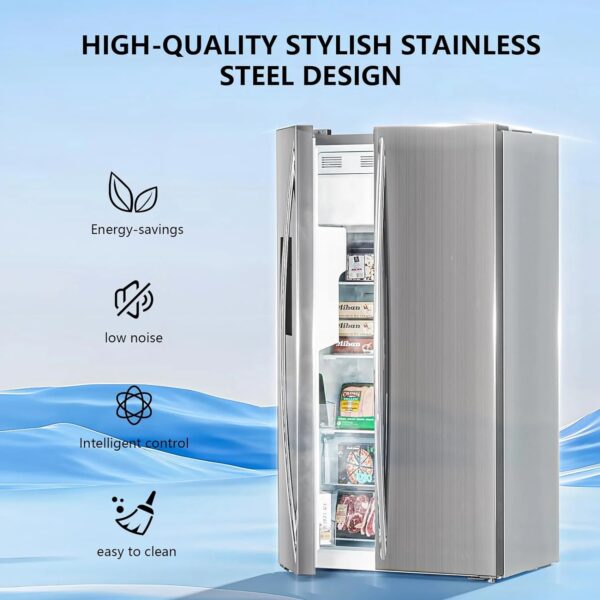 36" Side By Side 20.01 Cu. ft. Built-in Refrigerator with Freezer & Ice Maker Included - Image 7