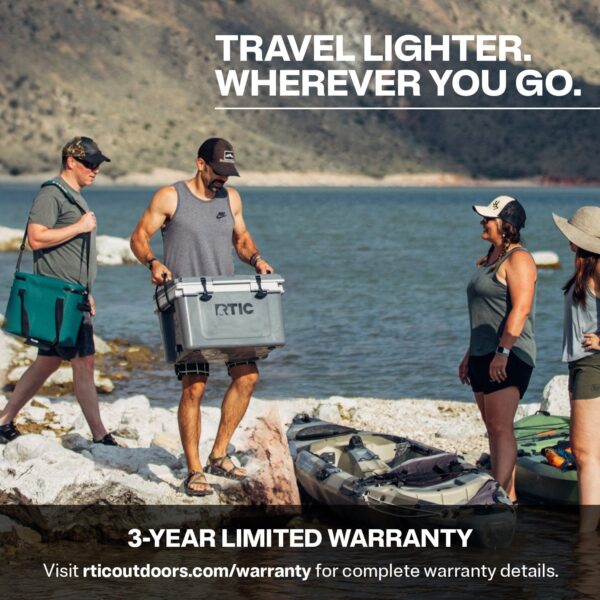 32 QT Ultra-Light Hard-Sided Ice Chest Cooler, Dark Grey And Cool Grey, Fits 48 Cans - Image 15