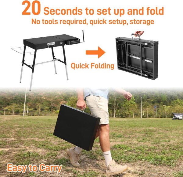 Adjustable Folding Grill Stand for 17�� or 22�� Blackstone Griddles - Image 4