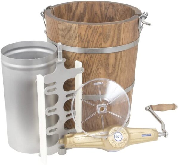 6 qt Country Ice Cream Maker – Classic Wooden Tub – Hand Crank - Image 3