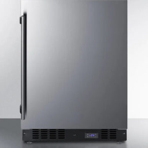 24" Wide Built-In All-Freezer With Icemaker, Black Cabinet