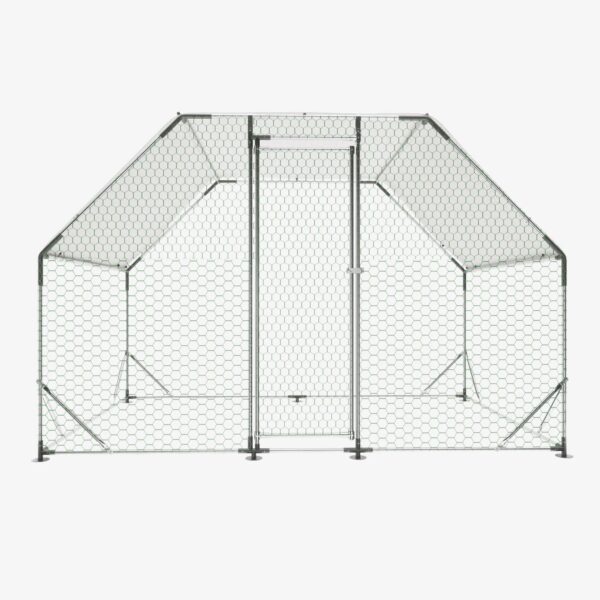 Large Chicken Coop for 6-8 Chickens, Seizeen Walk-in Chicken Run with Waterproof, Galvanized Wire Poultry Hen Dog House Rabbits Hutch Duck Cage, 10FT - Image 7