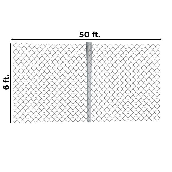 ALEKO KITCLF6X50 Galvanized Steel 6 x 50 ft. Chain Link Fence Complete Kit - Image 11