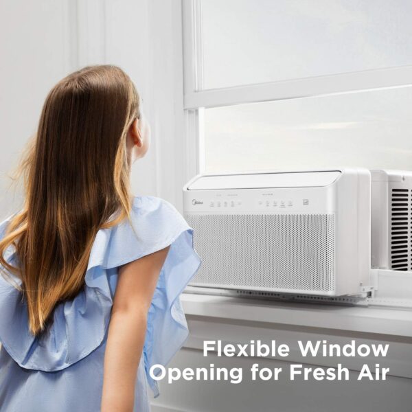Midea U-Shaped Inverter Window Air Conditioner 12,000BTU with Open Window Flexibility, Robust Installation,Extreme Quiet, 35% Energy Saving, Smart Control, Alexa, Remote, Bracket Included (Renewed) - Image 2