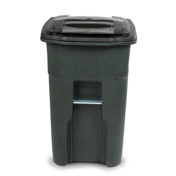 Toter 48 Gallon Durable Trash Can with Smooth Wheels & Lid, Green - Image 5